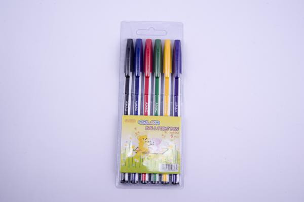 Набір кулькових ручок Aihao AH563-6 (6 цв.)