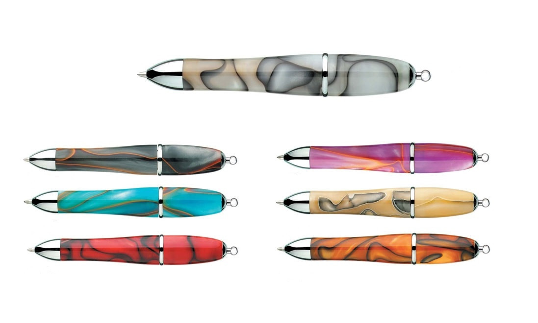 Ручка-брелок металева Aihao BT014 (з карабіном, поворот)