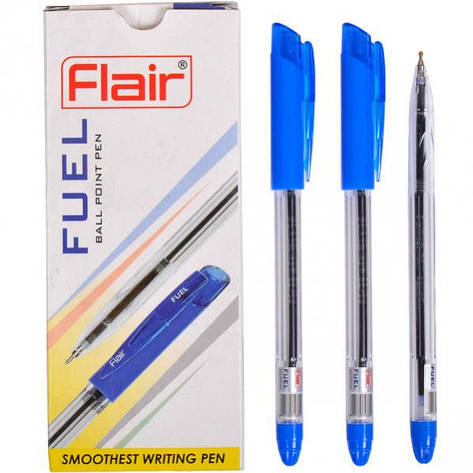 Ручка кулькова Flair "Fuel" (879) синя, фото 2
