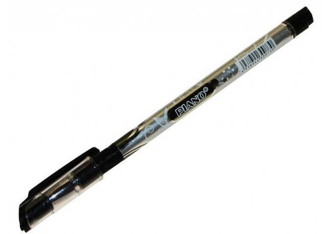 Ручка олійна Piano PT-195C (чорна) 12уп, 144бл, 1728ящ, фото 2