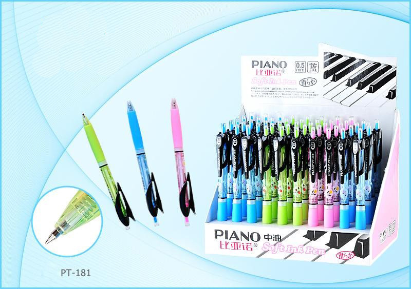 Ручка кулькова автоматична Piano PT-181 синя 50уп 1000 ящик