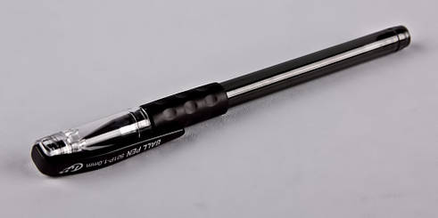 Ручка кулькова Tianjiao TY-501P з гумкою (чорна), фото 2