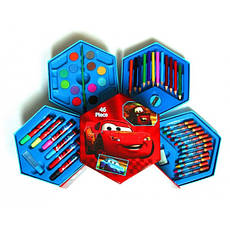 Набір для дитячої творчості "Тачки" (46 предметів) шестигранний, фото 2