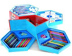 Набір для дитячої творчості Міньйон (46 предметів) шестигранний, фото 2