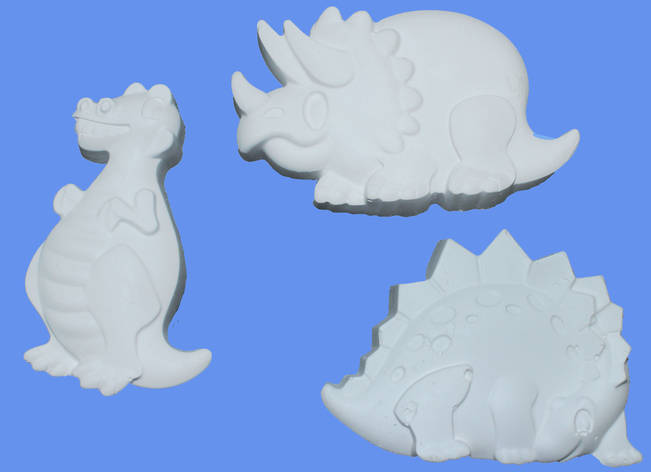 Гіпсова фігурка для розфарбовування "Динозаврики" (на липучці) Д-3, фото 1