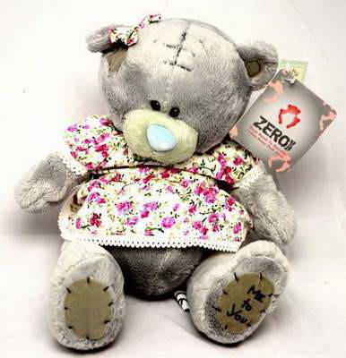 Іграшка "Ведмедик Тедді" у платті (плюшевий) 20 см. 00580