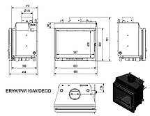 Каминна топка з водяним контуром KRATKI ERYK PW 10 DECO + змійовик, фото 5