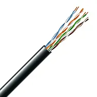 Кабель вита пара ЗЗКМ (UTP мідь наружний) Cat. 5e U/UTP PE 4х2х24 AWG, (74269) бухта 305м. [99-0-liht]