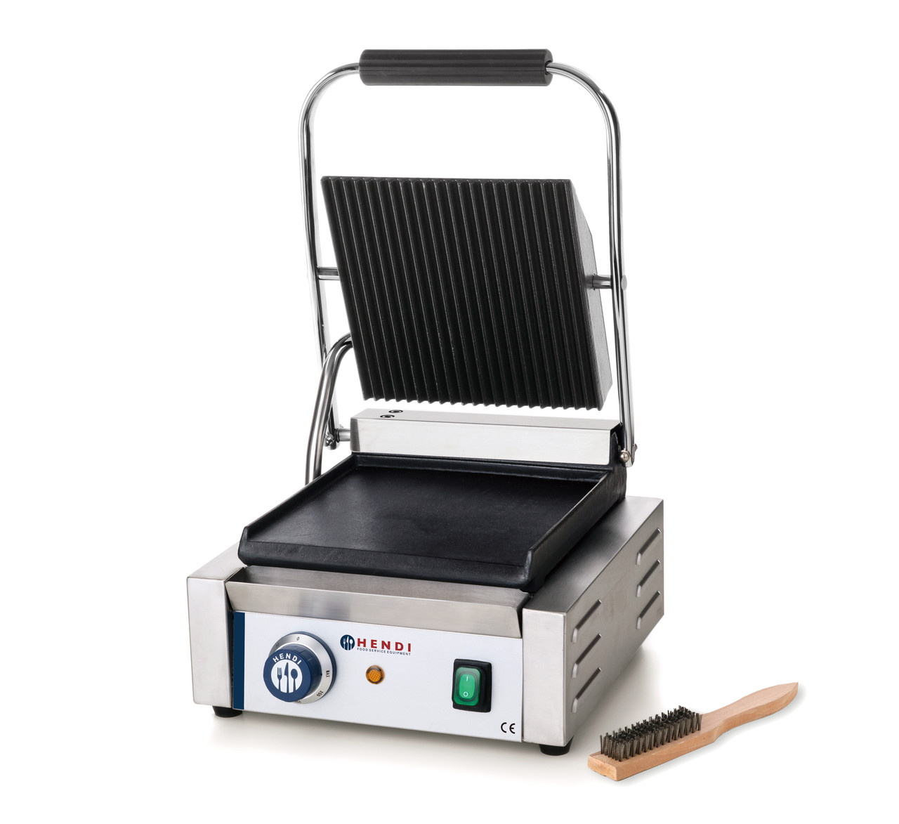 Гриль прижимний професійний верх ребристий низ гладкий Hendi 263600, фото 1