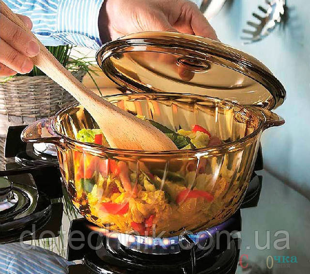 Кастрюля стеклнная Купить стеклянную кастрюлю