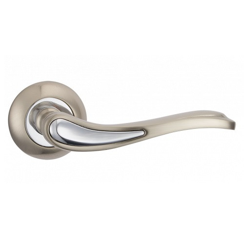 Ручки дверні MVM А-2007 SN/CP матовий нікель/хром LEGIA, фото 1