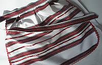 Красная пышная юбка на резинке для девочки в украинском стиле Даринка, ткань атлас, 4,5,6,7,8,9,10,11лет