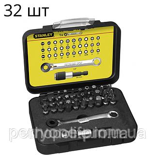 Набор бит Stanley Expert Line с магнитным держателем и трещоткой 32 предмета (1-13-904) PER
