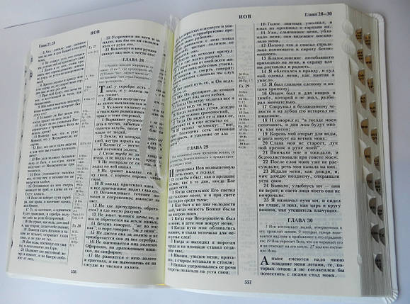 Подарункова Біблія, сіра з синім текстурою, 17х24 см, фото 2