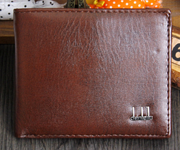 Шкіряний чоловічий гаманець портмоне коричневий