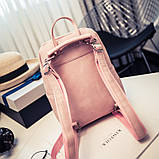 Рюкзак сумка жіночий молодіжний матовий (бежевий), фото 6