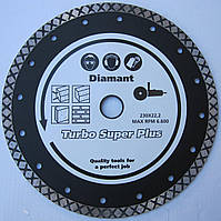 Diamond Turbo Super диск для резки железобетона, высокопрочного бетона, гранита, 230x2,8/2,0x11x22,23 1A1R