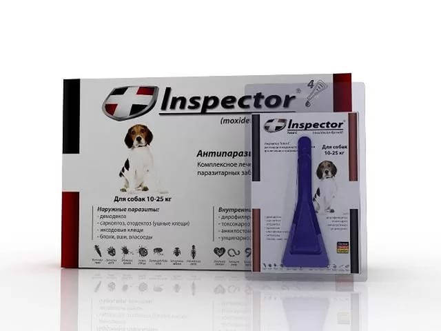 Капли на холку Inspector (инспектор) от гельминтов, блох и клещей для ...