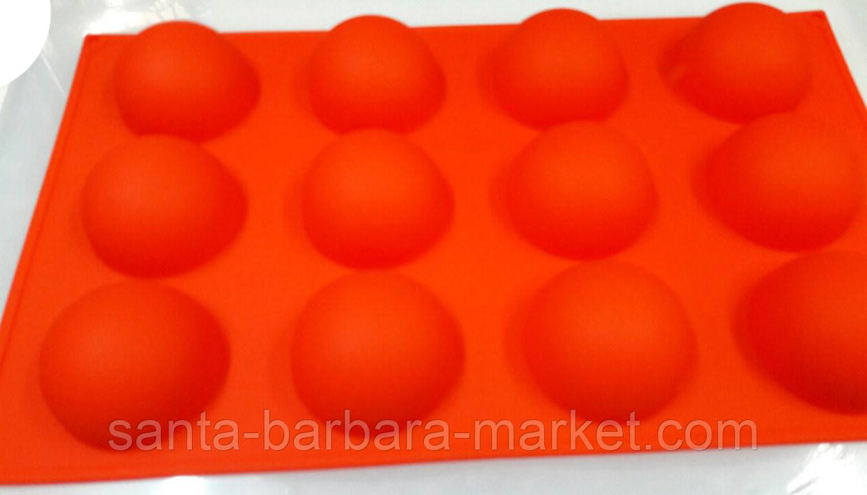 Силіконова форма "півсфера" із 12-ти, фото 1