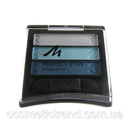Тіні для повік потрійні Manhattan Perfect Eyes 101b/78k/87z pool party (Німеччина), фото 1
