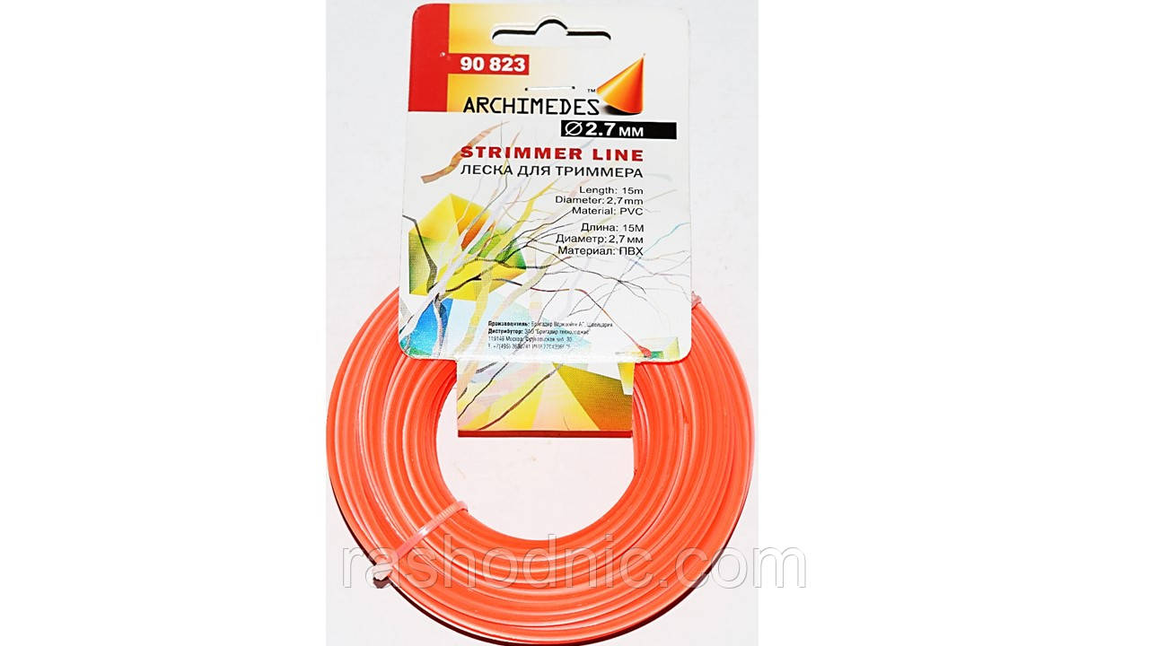 Волосінь для тримера "зірочка" d 2.7mm 15 м, фото 1