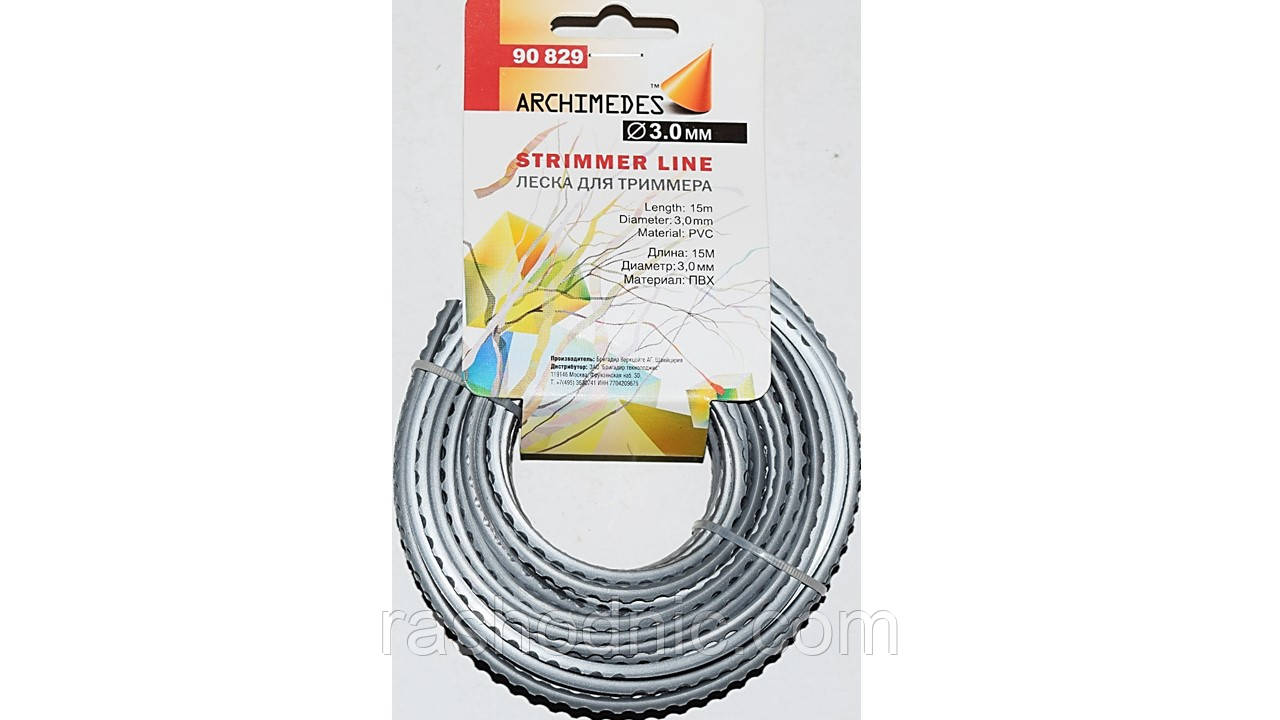 Волосінь для тримера "крокодил" d 3.0mm 12 м, фото 1