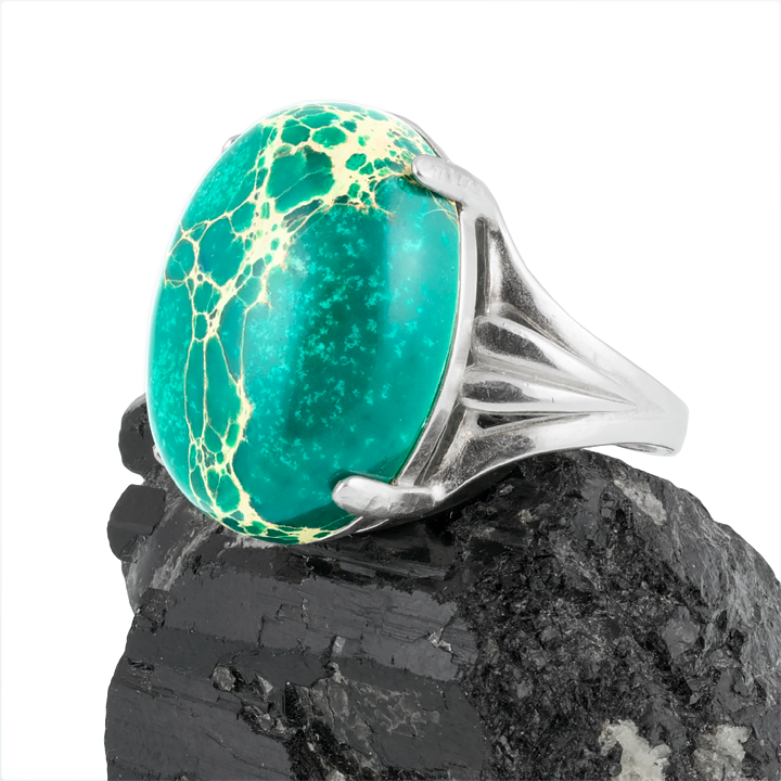 Варисцит зелений, срібло 925, кільце, 308КВ