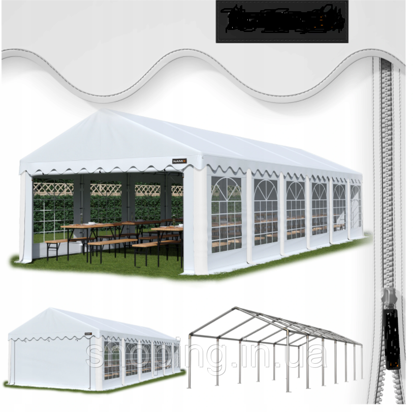 Павільйон BASIC 5 x 10 m PVC з вікнами Польща, фото 1