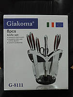Набір кухонних ножів на підставці Giakoma. Стильний дизайн хай-тек. Виробництво Італія.