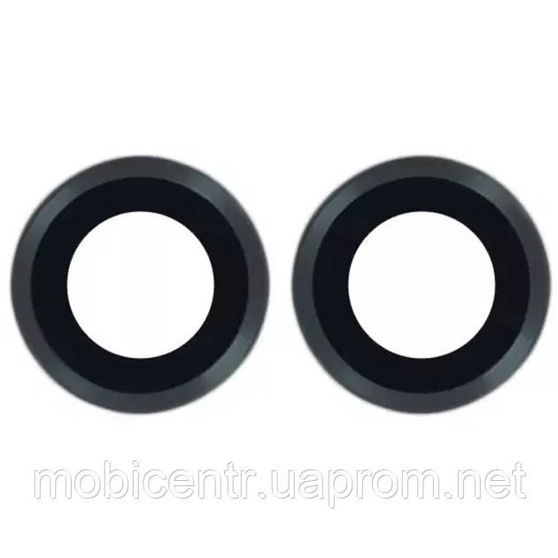 Скло камери iPhone 15/ iPhone 15 Plus з рамкой black (комплект 2шт), фото 1