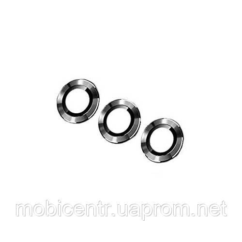 Скло камери iPhone 12 Pro Max з рамкою graphite (комплект 3шт), фото 1