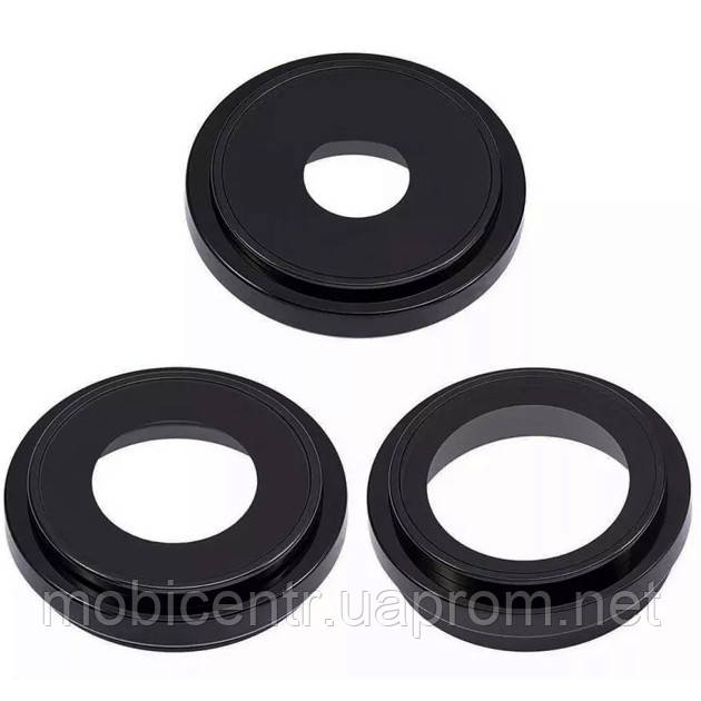 Скло камери iPhone 15 Pro з рамкою black titanium (комплект 3шт), фото 1