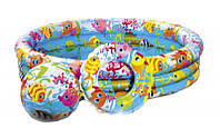Детский надувной бассейн Intex 59469 с кругом и мячом 132х28см