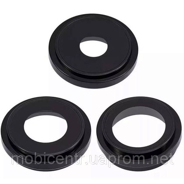 Скло камери iPhone 15 Pro Max з рамкою black titanium (комплект 3шт), фото 1