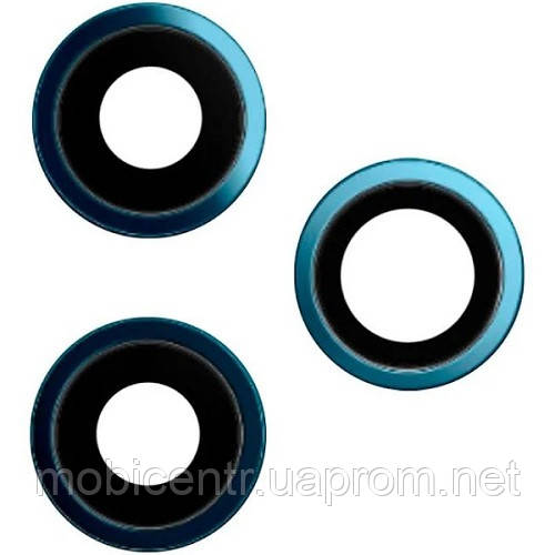 Скло камери iPhone 12 Pro з рамкою pacific blue (комплект 3шт), фото 1