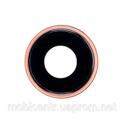 Скло камери iPhone XR з рамкою coral, фото 1