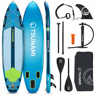 Надувна SUP дошка TSUNAMI PRO 350 см з веслом T15 (P-5905973405638) найкраща ціна з швидкою доставкою по Україні найкраща ціна з