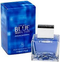 Мужская туалетная вода Antonio Banderas Seduction Blue for men (аромат фруктовый, древесный) AAT