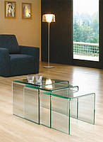 Журнальний столик / журнальний столик скляний модель Пріам Тріо / Вулкано С1 - 1секція 40*50*50см, фото 3