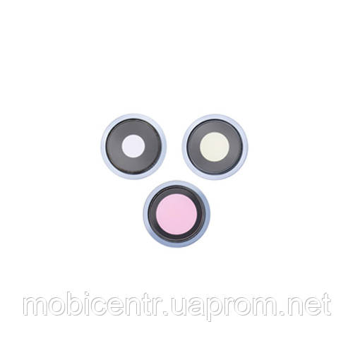 Скло камери iPhone 13 Pro/ iPhone 13 Pro Max з рамкою sierra blue (комплект 3шт), фото 1