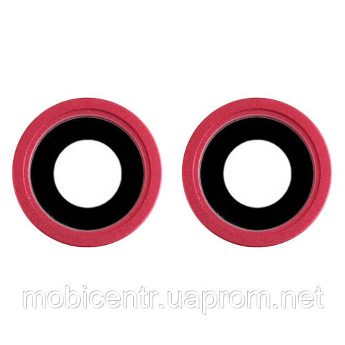 Скло камери iPhone 13/ iPhone 13 mini з рамкою red (комплект 2шт), фото 1