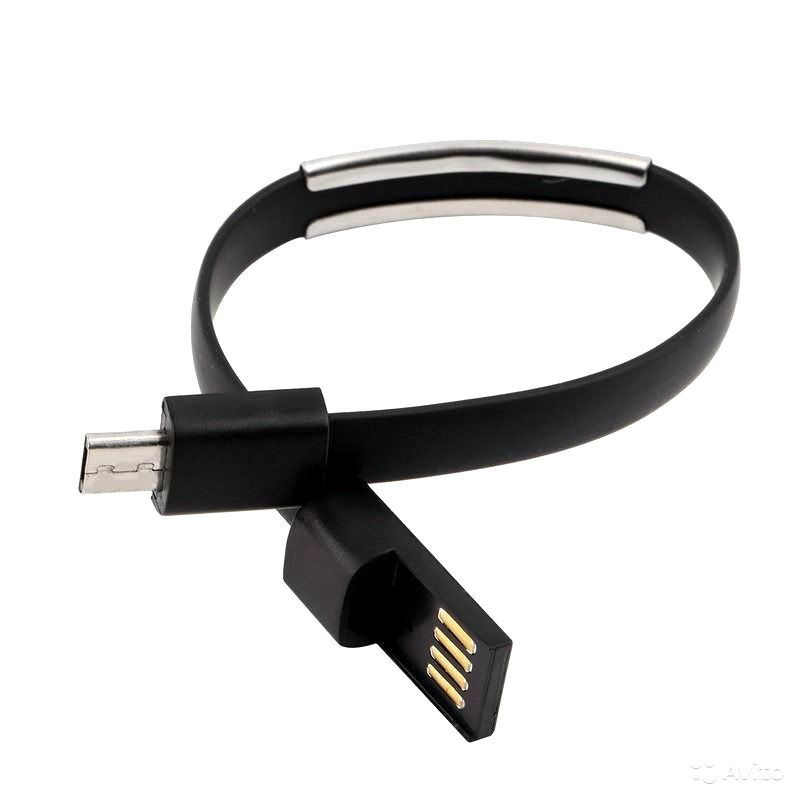 Зарядное устройство браслет Micro USB - фото 1 - id-p503648421