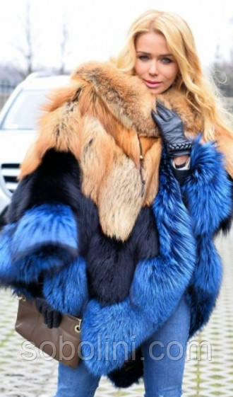 Пончо хутряне з лисиці Gold Fox