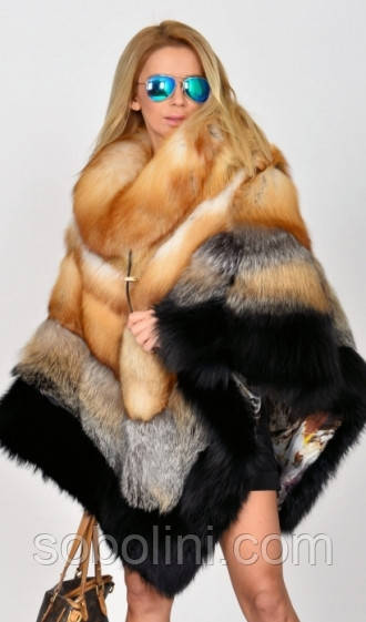 Пончо з лисиці Gold Fox