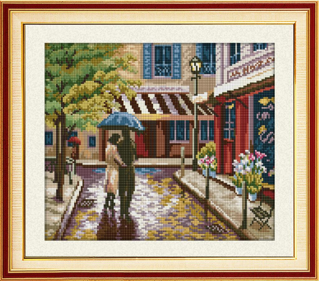 Алмазна картина Dream Art Прогулянка (повна зашивання, квадратні камені) (DA-30072) 32,5 х 36 см (Без підрамника)