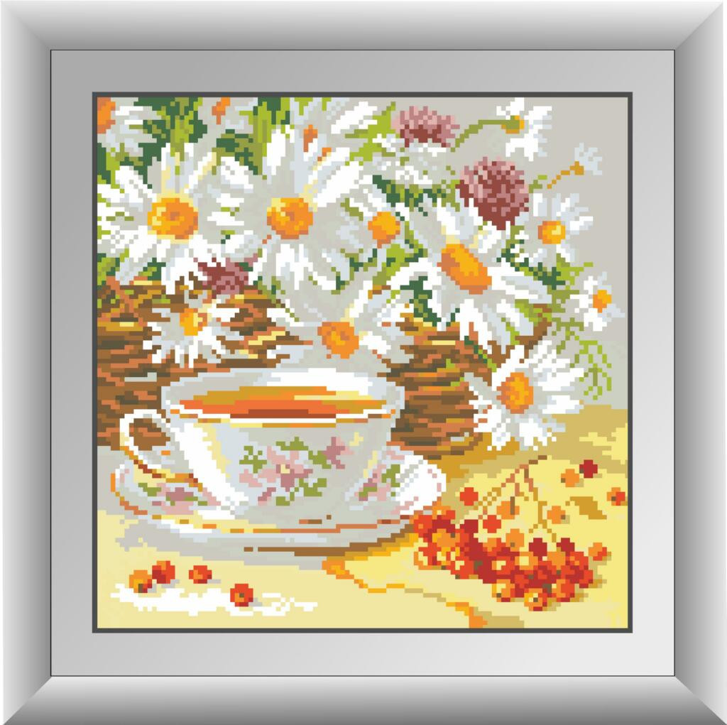 Набір алмазної мозаїки Dream Art Полудьонний чай (повна зашивання, квадратні камені) (DA-30277) 29 х 29 см (Без підрамника), фото 1