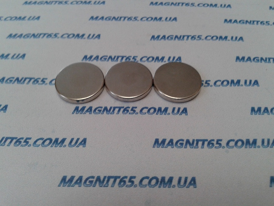 Неодимовый магнит диск D15*H2 сила сцепления 2,2 кг. - фото 4 - id-p90157174