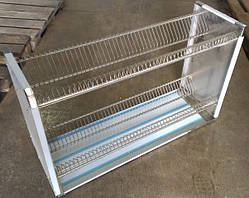 Сушка навісна для тарілок дворівнева з нержавіючої сталі