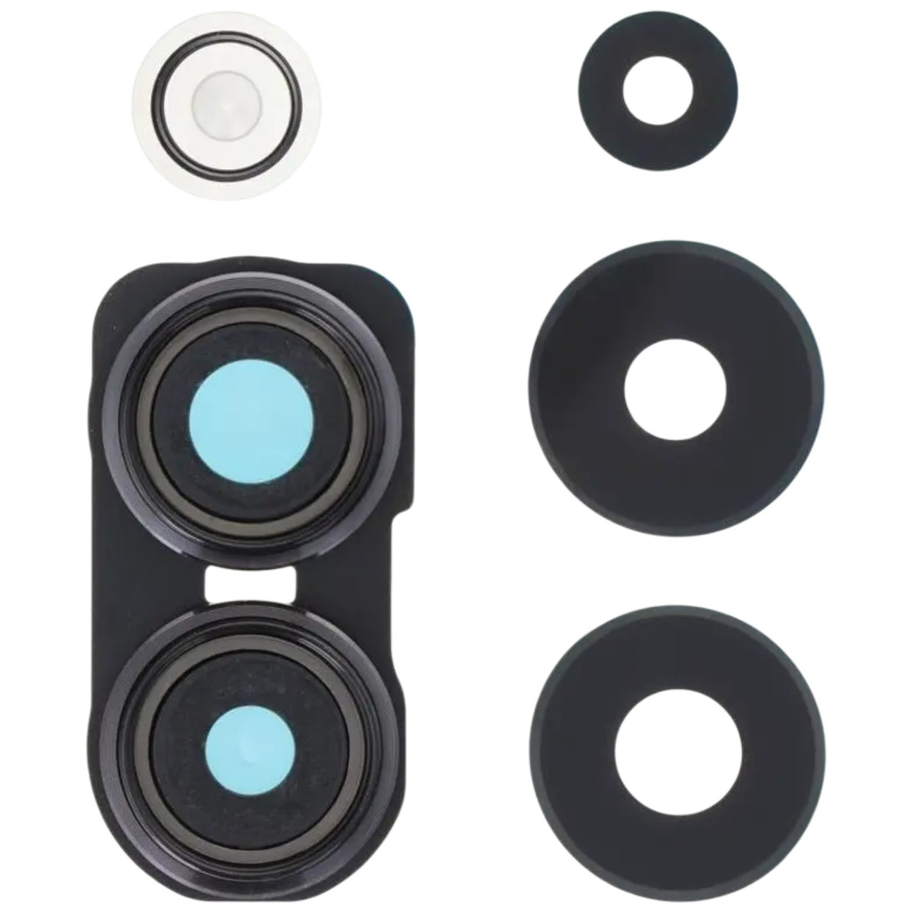 Скло камери Xiaomi Redmi Note 13 Pro 4G/ Poco M6 Pro 4G с рамкой black (комплект 3шт)