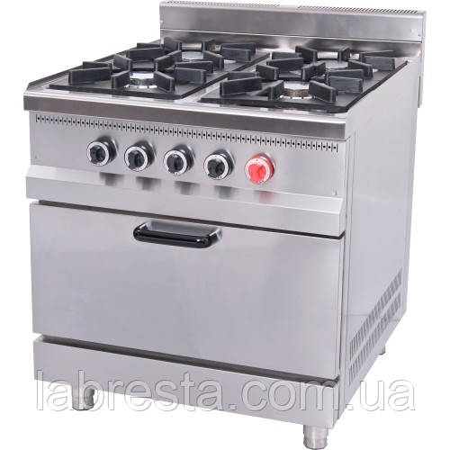 Плита газова Pimak 70S-М015-4F з духовкою (газ.контр.)